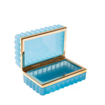 Antique Opaline Scalloped Casket Box