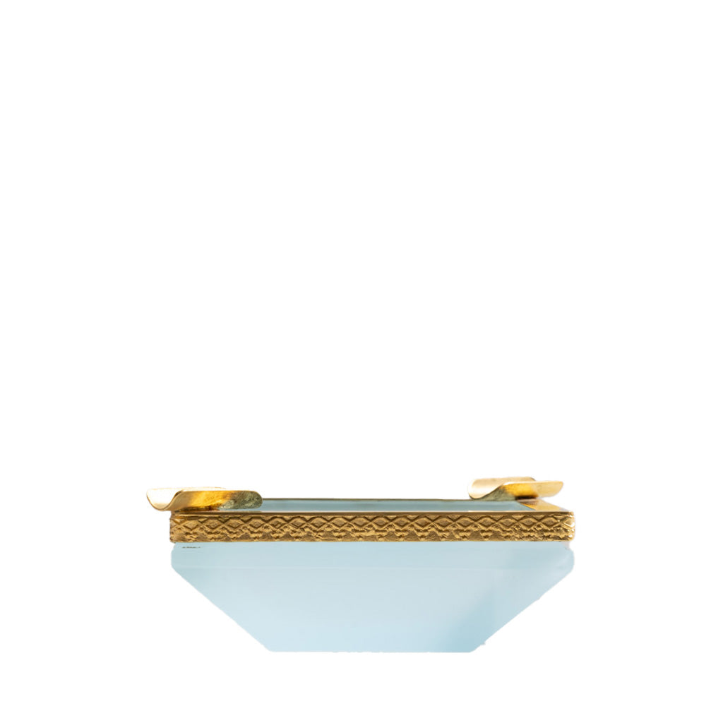 Antique Opaline Tray, Sky Blue