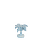 palm tree candlestick, blue, small