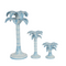 palm tree candlesticks, blue