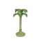 palm tree candlestick, green, large