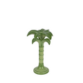 palm tree candlestick, green, medium