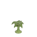 palm tree candlestick, green, small