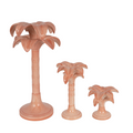 palm tree candlesticks, pink