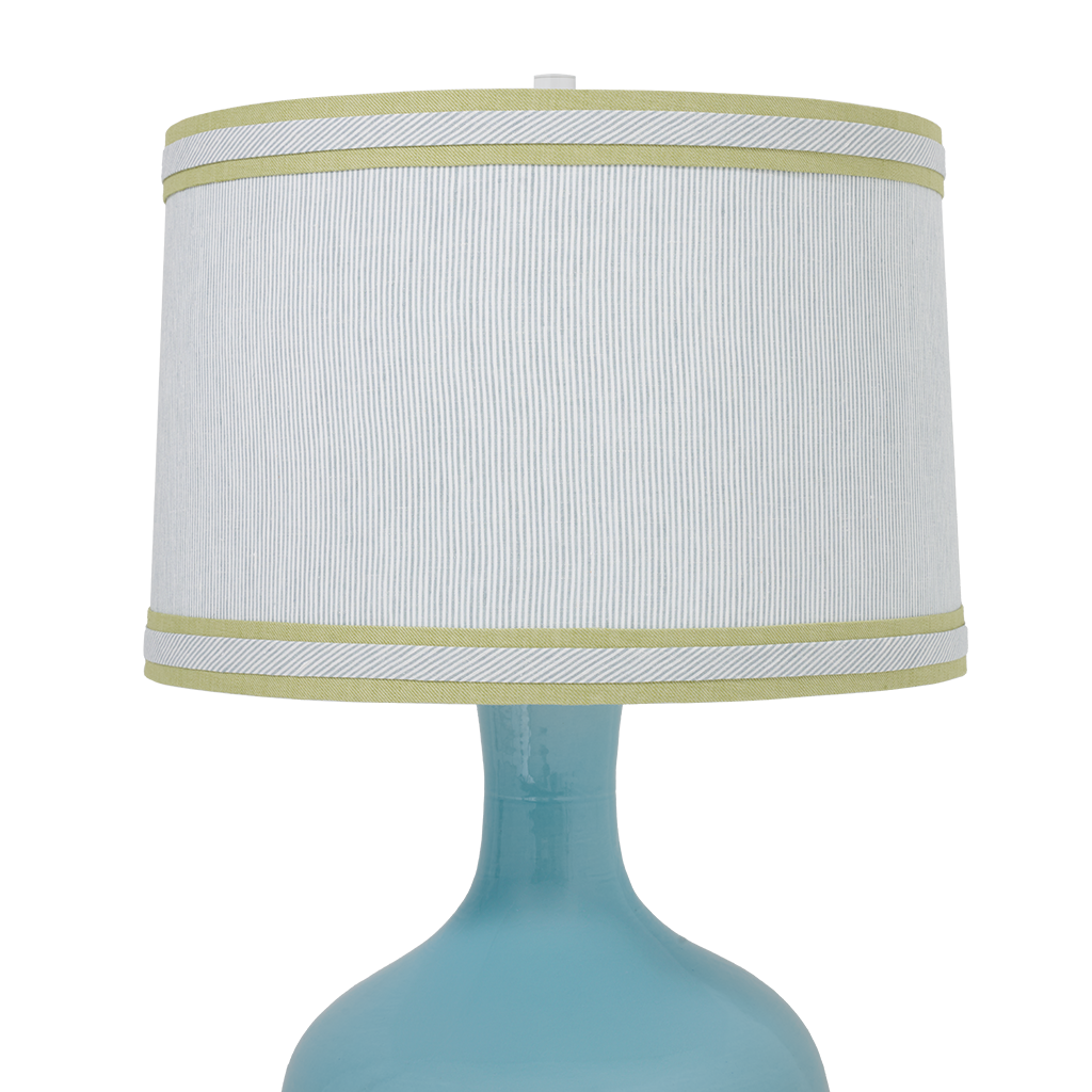 Pacific Blue Globe Lamp with Custom Shade