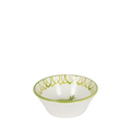 Pomegranate cereal bowl with green details