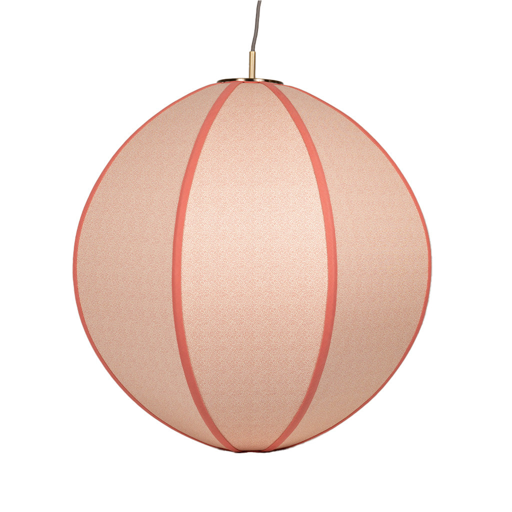 Bondi Orb Pendant--oversized coral colored shade 