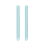 Hand-poured powder blue taper candles