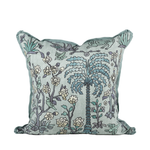 Square pillow with rainforest plant scene