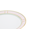 Dinner plate with pink green and gold border