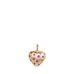 Puffy Heart Charm, Pink Sapphire