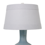 Sky Blue Globe Lamp with Custom Gray Shade