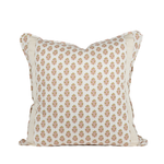 Sittin Pretty in Pink Pillow, cream pillow with pink floral accents