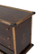 Six Drawer Wood Commode with Brass Knobs