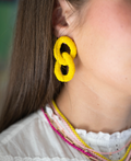 yellow loulou earrings