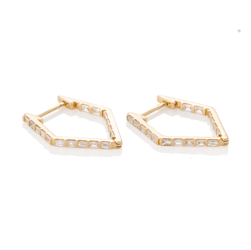 gold hoops with diamonds