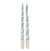 Blue & White Squiggle Taper Candles, Set of 2