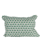 Pillow with blue and green design