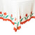 White & Red Tulip Tablecloth