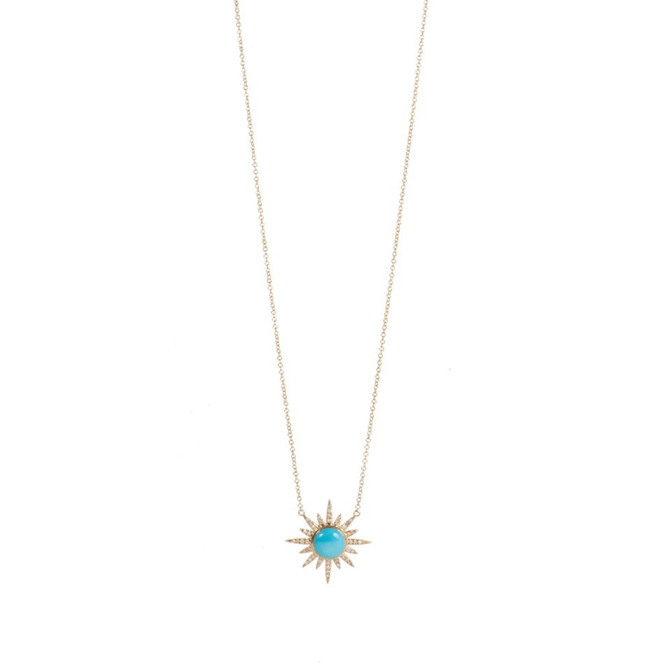 Turquoise starburst necklace