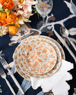 Notched Linen Napkin, Cream