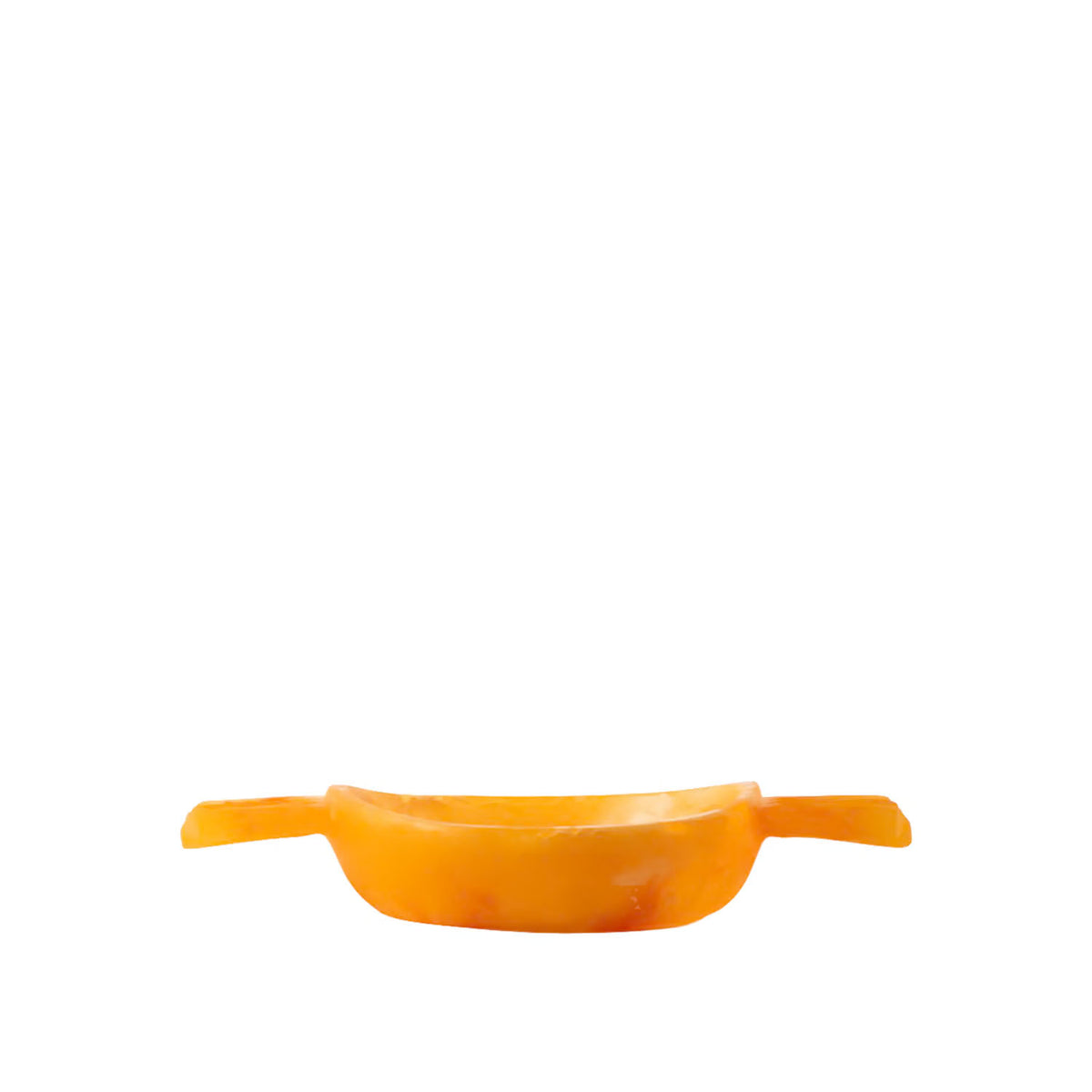 An orange resin dish, shown against a plain white background.