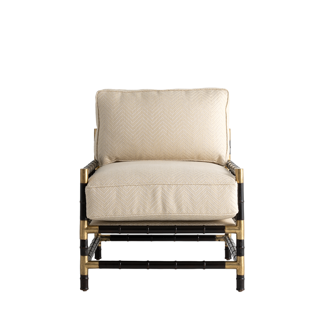 Vintage Bamboo Cube Chair
