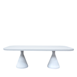 white dining table