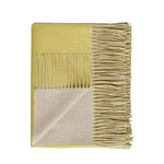 100% baby alpaca yellow throw blanket