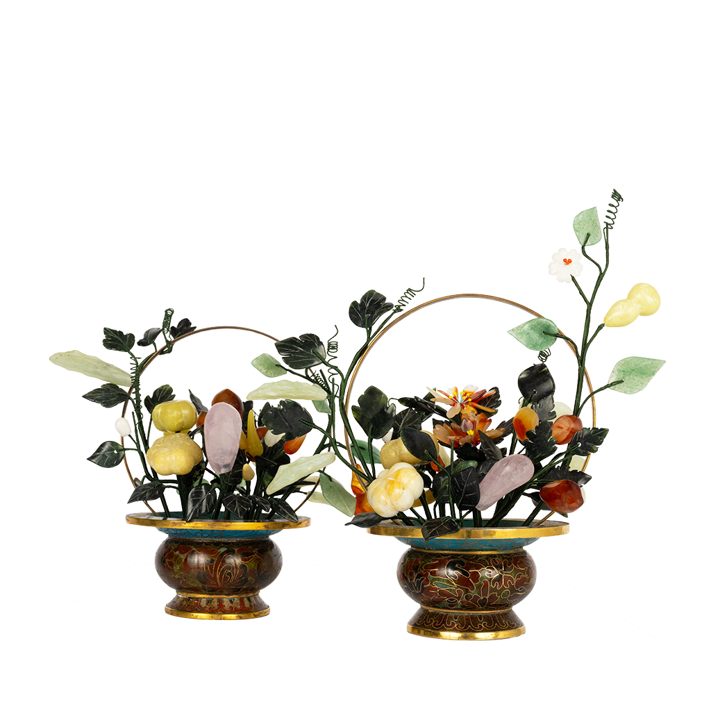 Cloisonne Flower Basket