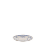 white ceramic plate with blue floral design