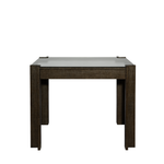 Wooden game table with a glass top on a white background