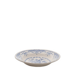 image of ivory plate with floral blue pattern