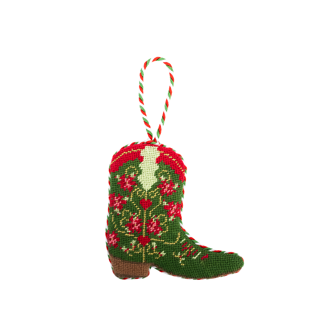 Needlepoint Boot Ornament