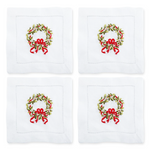 Pearl Wreath Cocktail Napkins, Set of 4