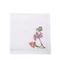 white dinner napkin with flowers and butterflies 