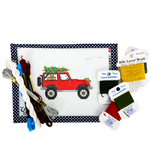 Needlepoint Canvas Jeep Ornament Kit