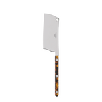 Cheese knife with tortoiseshell handle on a white background