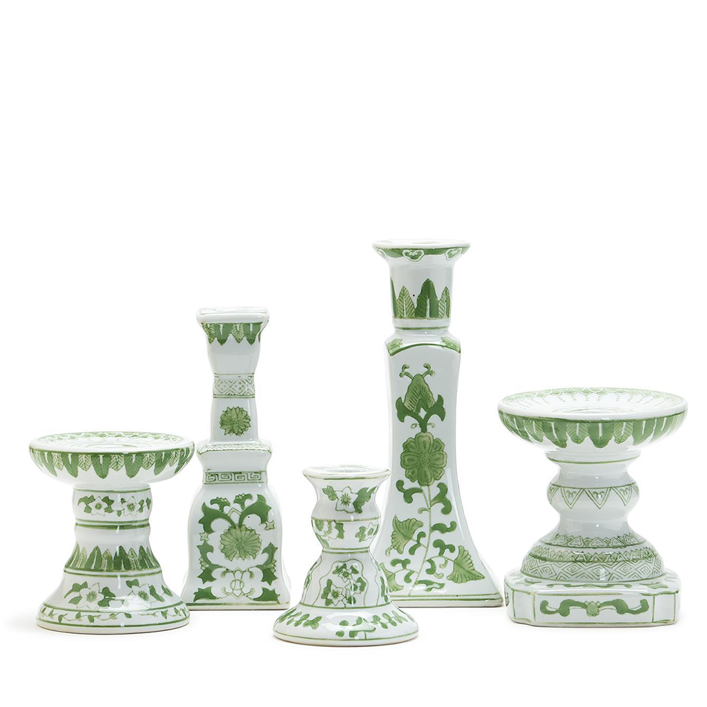 Countryside Floral Pillar Candlestick, Large