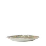 Decorative ceramic plate with floral pattern on a white background