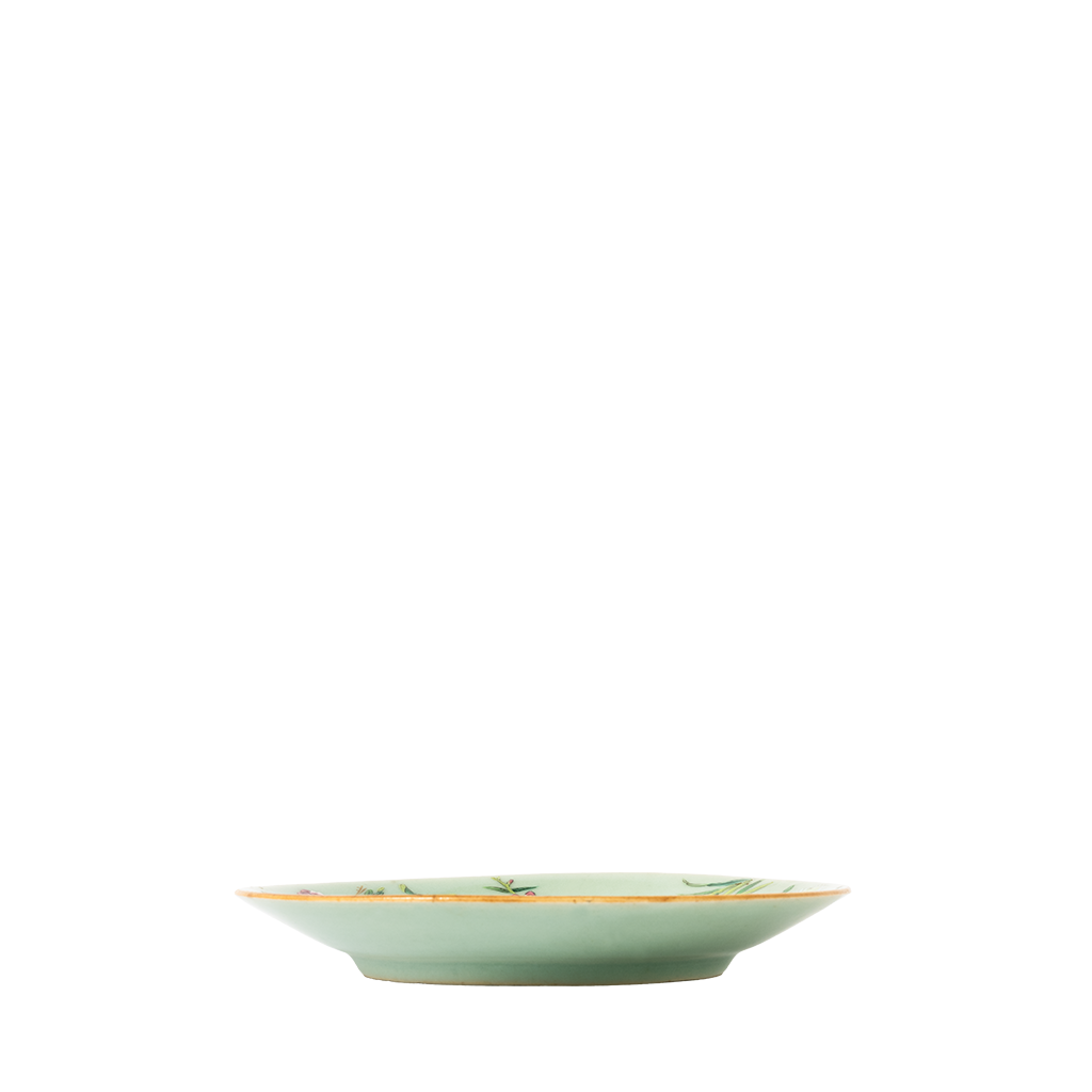 Celadon Famille Rose Plate II