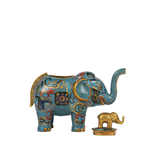 Cloisonne elephant side view with top off