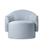 Light blue armchair on a white background