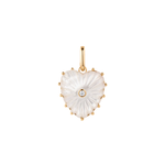 Mother of Pearl Heart Necklace Charm