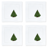 Christmas Tree Cocktail Napkins, Set of 4