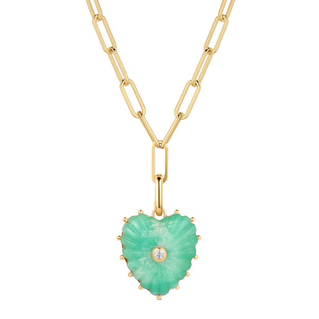 Chrysoprase Heart Necklace