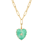 Chrysoprase Heart Necklace