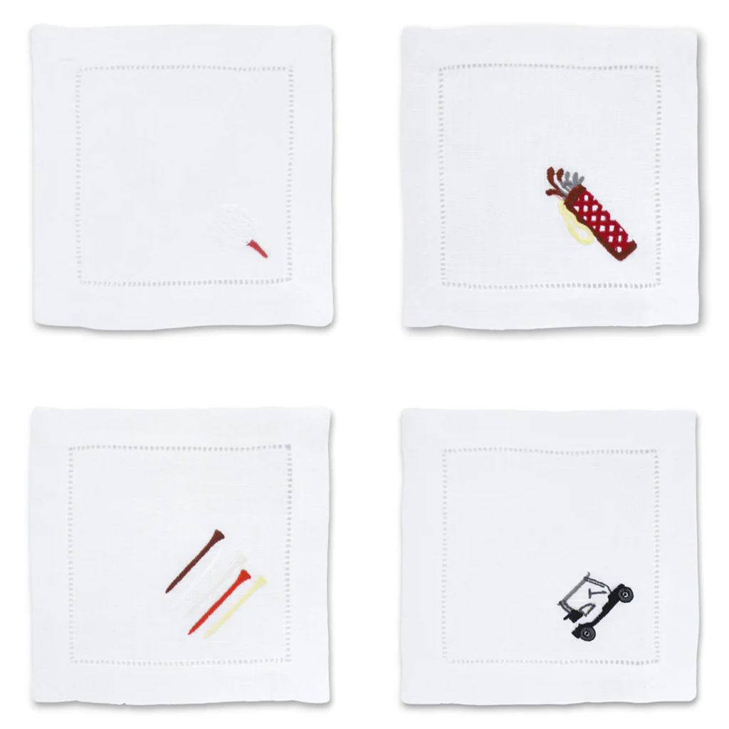 Par-Tee Golf Cocktail Napkins, Set of 4