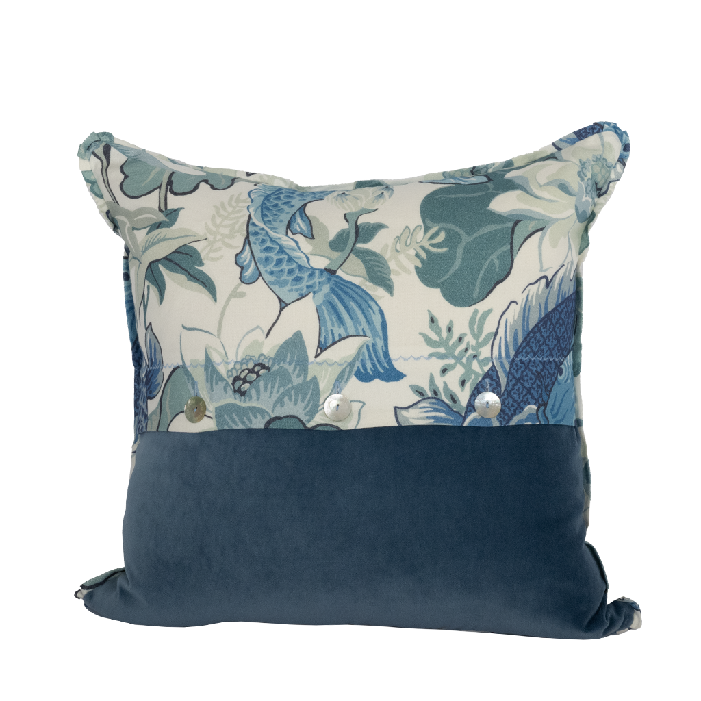 Krazy for Koi Azure Pillow