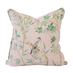 purple pillow with bird on a branch